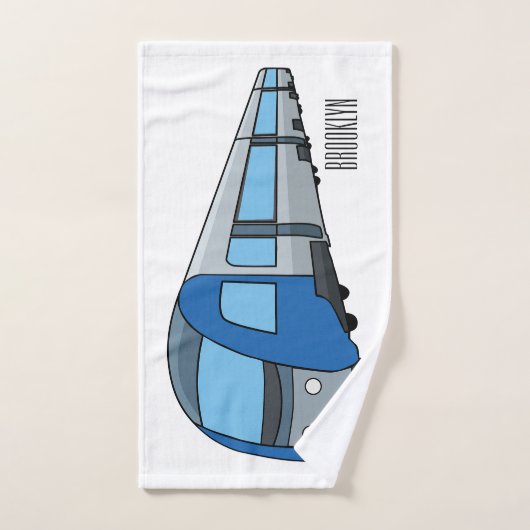 Illustration d'un train électrique (Serviette à main)