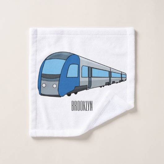 Illustration d'un train électrique (Gant de toilette)