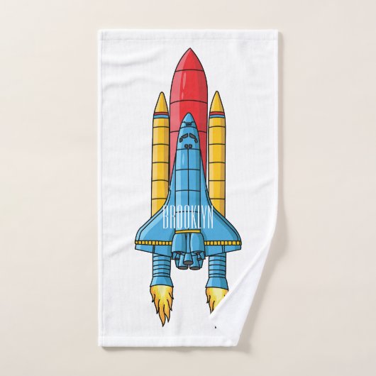 Illustration d'un vaisseau de fusées (Serviette à main)