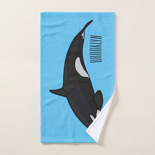 Illustration d'une baleine tueuse (Serviette à main)