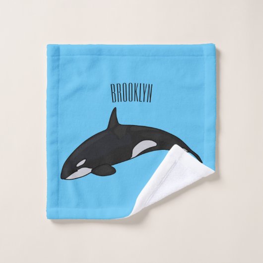 Illustration d'une baleine tueuse (Gant de toilette)