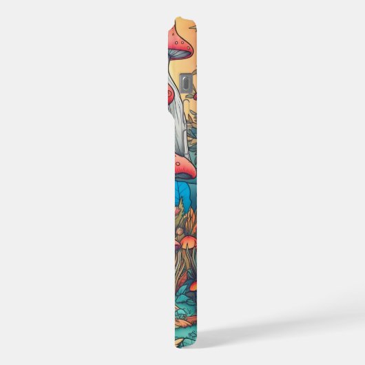 Illustration d'une cabane de champignons créative (Côté gauche)