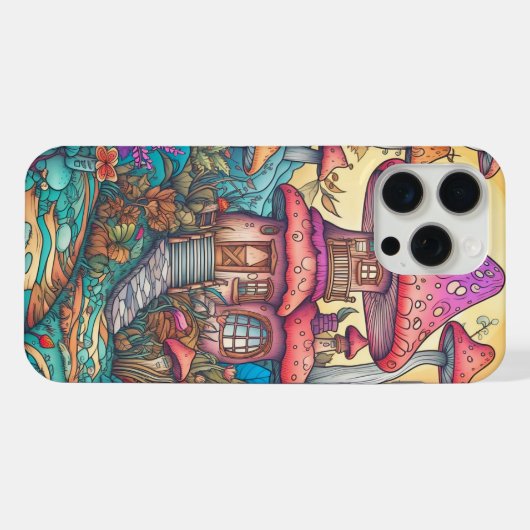 Illustration d'une cabane de champignons créative (Verso Horizontal)