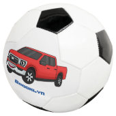 Illustration d'une camionnette rouge mou (3/4)