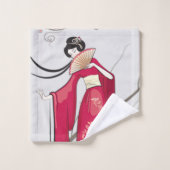 Illustration D'Une Japonaise - (Gant de toilette)