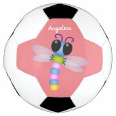 Illustration d'une libellule bleu et rose (Devant)