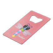 Illustration d'une libellule bleu et rose (Dos Angle)