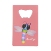 Illustration d'une libellule bleu et rose (Dos)