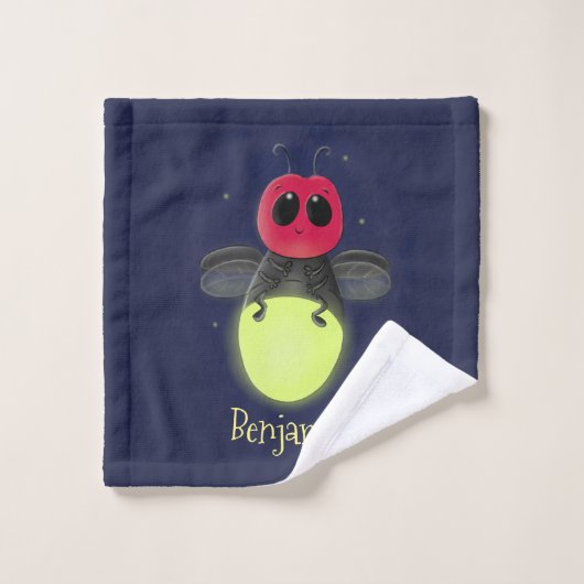 Illustration d'une luciole à éclair mignon (Gant de toilette)