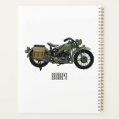 Illustration d'une moto de croiseur militaire (Dos)