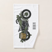 Illustration d'une moto de croiseur militaire (Serviette à main)