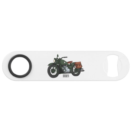 Illustration d'une moto de croiseur militaire (Devant (Horizontal))