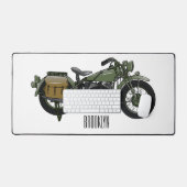 Illustration d'une moto de croiseur militaire (Clavier et souris)