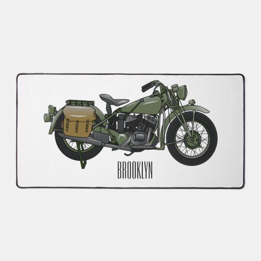 Illustration d'une moto de croiseur militaire (Recto)
