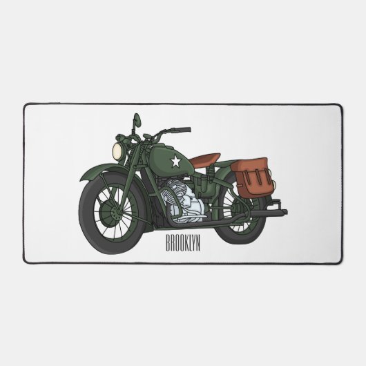Illustration d'une moto de croiseur militaire (Recto)