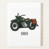 Illustration d'une moto de croiseur militaire (Dos)