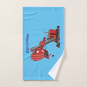 Illustration d'une pelle à vapeur rouge mou (Serviette à main)