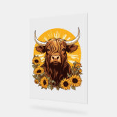Illustration d'une vache des Highlands avec Sunflo (Angle)