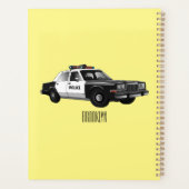 Illustration d'une voiture de police (Dos)