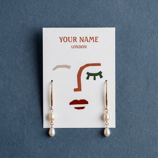 Illustration faciale moderne Carte d'affichage à o