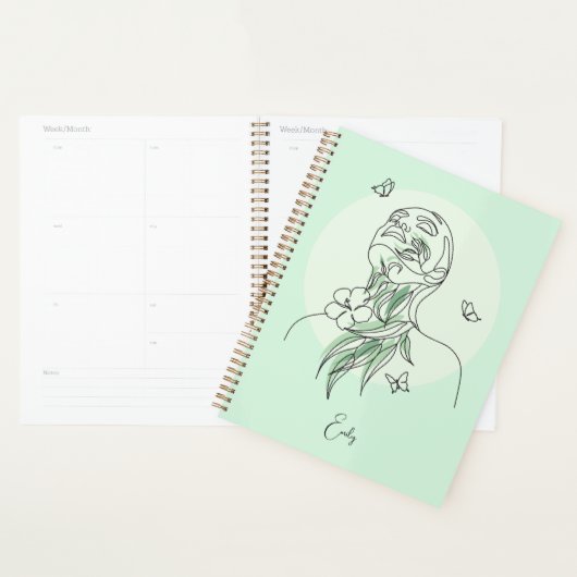 Illustration féminine Abstraite Simple Line Art (Devant avec enveloppe)