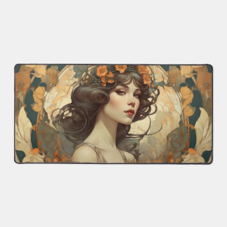 Illustration féminine avec Art Nouveau