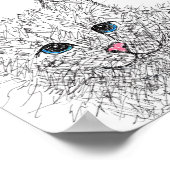 Illustration feral Cat avec Poster Tipped Ear (Coin)