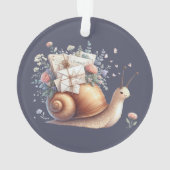 Illustration Floral Pastel du mignon Snail Mail (dos)