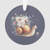 Illustration Floral Pastel du mignon Snail Mail (devant)