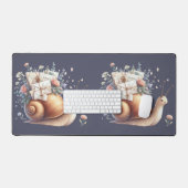 Illustration Floral Pastel du mignon Snail Mail (Clavier et souris)
