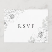 Illustration florale botanique carte postale RSVP (Devant)