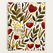 Illustration florale botanique d'orange brûlé (Devant)