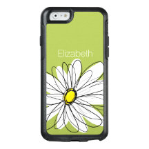 Illustration florale de marguerite tendance - vert