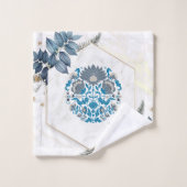 Illustration Florale Mandala, Cadres Fleurs (Gant de toilette)