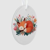 Illustration Florale Renard Endormi Mignon (devant)
