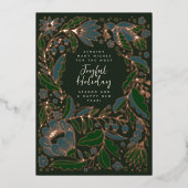 Illustration folk de vacances Joyful vert foncé (Recto)