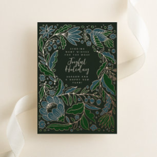 Illustration folk de vacances Joyful vert foncé