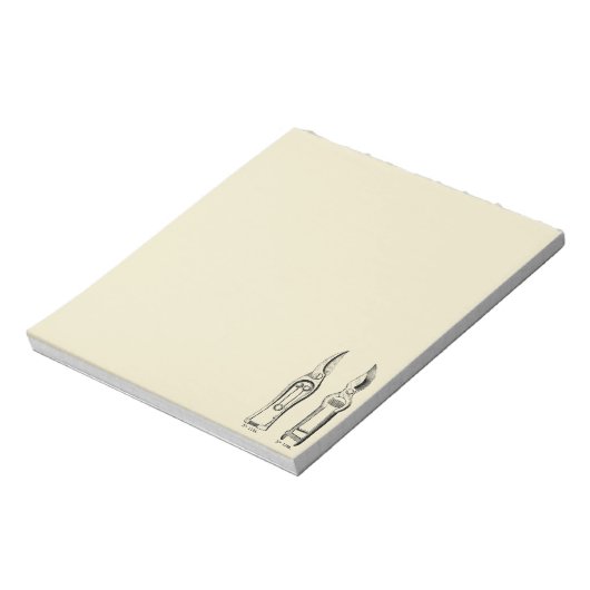  ILLUSTRATION Gardening Tool Pruners Memo Notitieblok (Gedraaid)