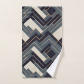 Illustration géométrique en or (Serviette à main)