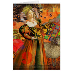 Illustration gothique de la femme Aries Orange
