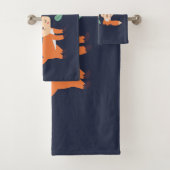 Illustration graphique des renards orange mignons (En situation)