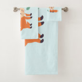 Illustration graphique des renards orange mignons (En situation)