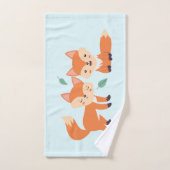 Illustration graphique des renards orange mignons (Serviette à main)