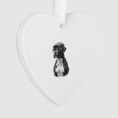 Illustration graphique monochrome de chien Boxer v (devant)