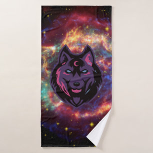 Illustration graphique Wolf, Arrière - plan cosmiq