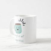 Illustration Green et Black Cute Citations Mug (Devant gauche)
