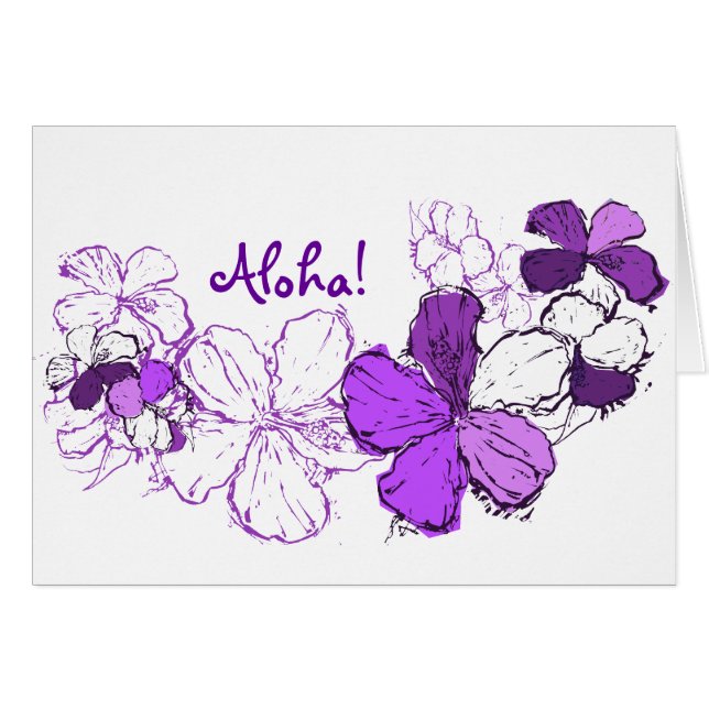 Illustration hawaïenne de Doodle Hibiscus (Devant horizontal)