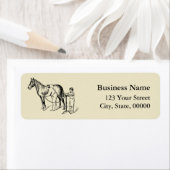  ILLUSTRATION Horse Clipping Address L Etiket (Insitu)