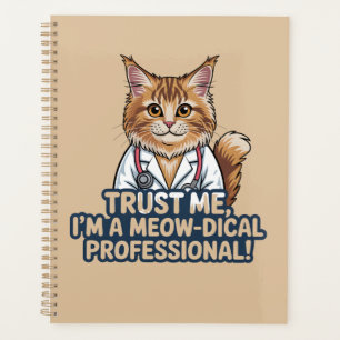 Illustration humoristique de chat médecin