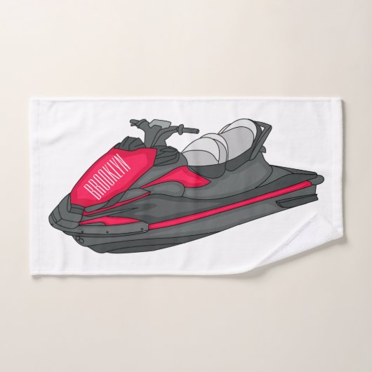 Illustration Jet ski (Serviette à main)